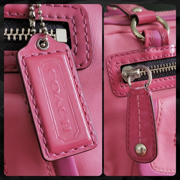 Coach 13382 Bonnie Satchel Pink Colorblock Leather Shoulder Bag Y2K - Picture 14 of 16